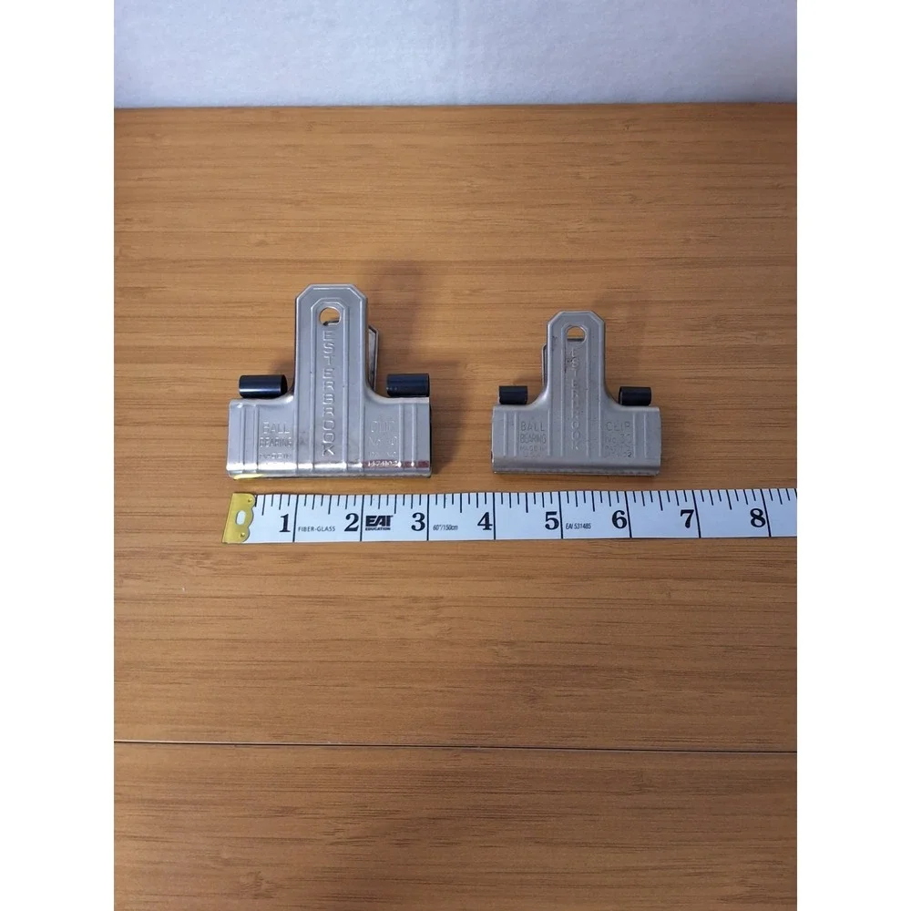 Vintage Pair Of Esterbrook Ball Bearing Paper Clips No. 30 & 40. Lot Of 2!